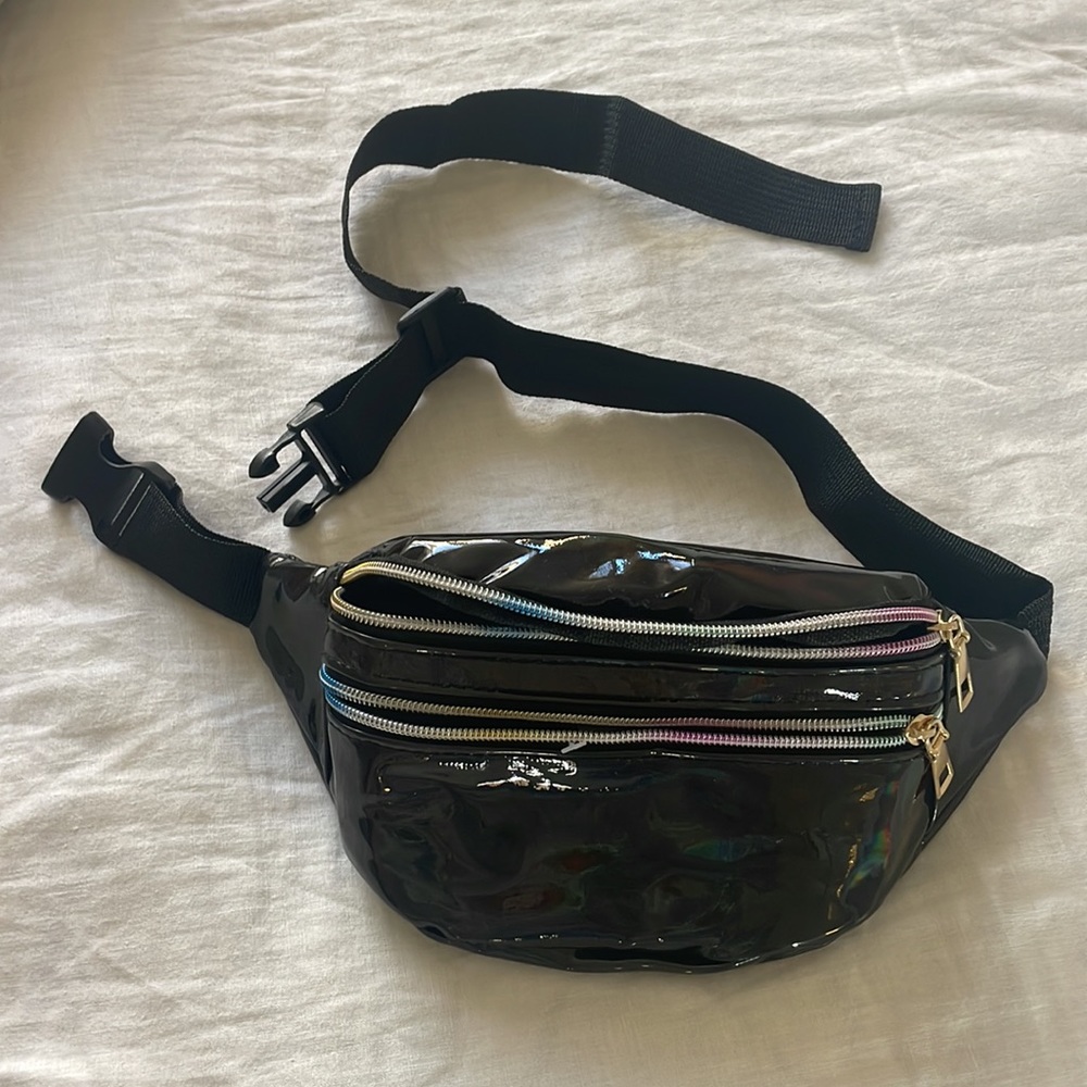 Black rainbow Fanny pack / bum bag